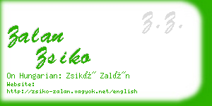 zalan zsiko business card